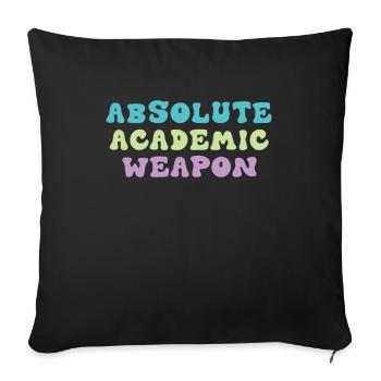 Arme académique absolue des étudiants - Housse de coussin décorative 45 x 45 cm - noir - Devant