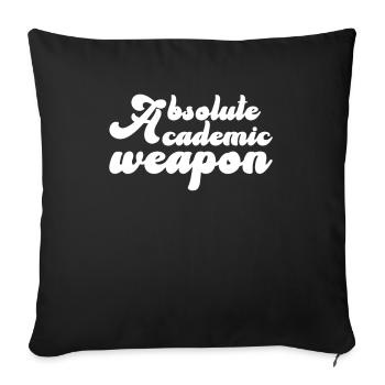 Arme académique absolue de l’étudiant - Housse de coussin décorative 45 x 45 cm - noir - Devant