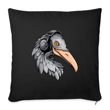 Jeux de Shoebill - Housse de coussin décorative 45 x 45 cm - noir - Devant