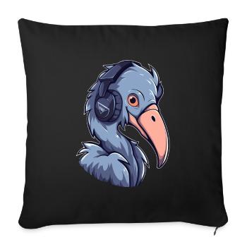 Jeux de Shoebill - Housse de coussin décorative 45 x 45 cm - noir - Devant