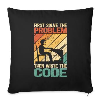 Software Developer Programmer Programming - Sofa pillowcase 17,3'' x 17,3'' (45 x 45 cm) - black - Front