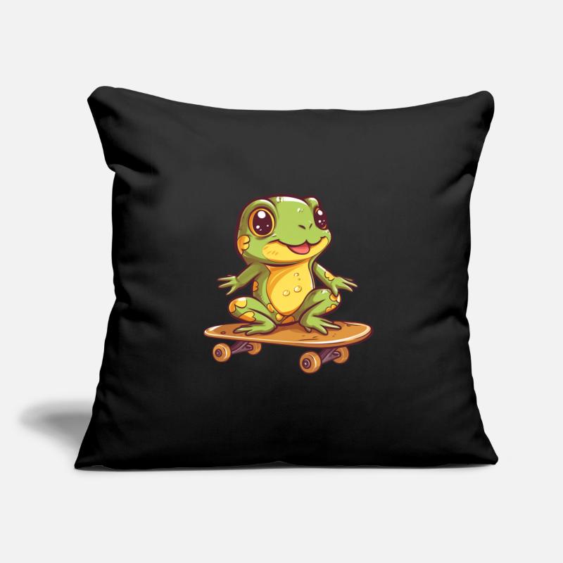 Frog on a skateboard Sofa pillowcase 17,3'' x 17,3'' (45 x 45 cm)