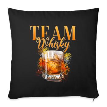 Équipe Whisky Hen Party Barman - Housse de coussin décorative 45 x 45 cm - noir - Devant