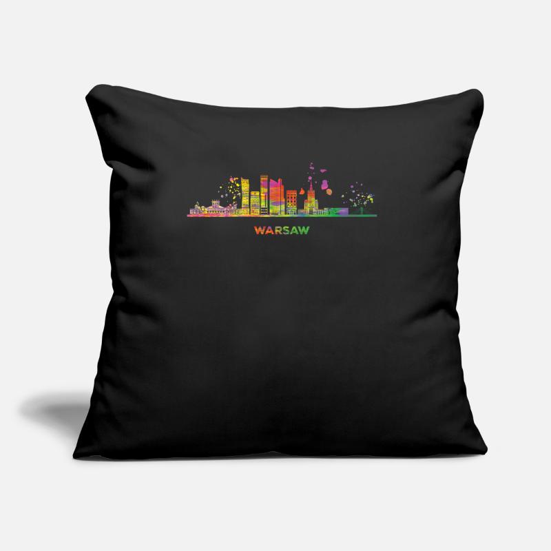 Varsovie Skyline Varsovie Housse de coussin décorative 45 x 45 cm