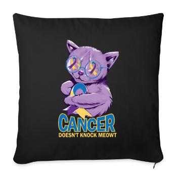 Cancer doesn't beat bladder cancer - Sofa pillowcase 17,3'' x 17,3'' (45 x 45 cm) - black - Front