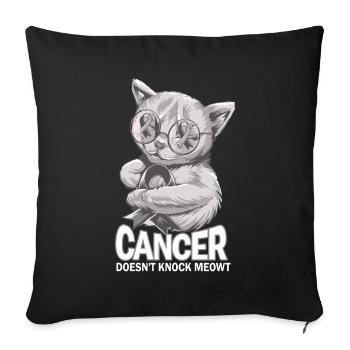 Cancer does not defeat brain cancer - Sofa pillowcase 17,3'' x 17,3'' (45 x 45 cm) - black - Front