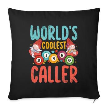 L’appelant de bingo le plus cool au monde - Bingo - Housse de coussin décorative 45 x 45 cm - noir - Devant