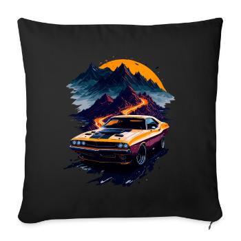 Klassischer Sportwagen - Sofakissenbezug 45 x 45 cm - Schwarz - Vorne