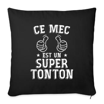 Ce Mec Est Un Super Tonton - Housse de coussin décorative 45 x 45 cm - noir - Devant