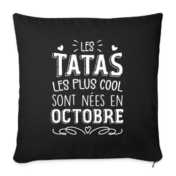 Plus tard je serais motard comme papa bébé Garçon - Housse de coussin décorative 45 x 45 cm - noir - Devant