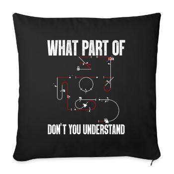 Don't you understand aerobatic Aresti figures - Sofa pillowcase 17,3'' x 17,3'' (45 x 45 cm) - black - Front