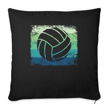 Volleyball Player Retro Beach Volleyball - Sofa pillowcase 17,3'' x 17,3'' (45 x 45 cm) - black - Front
