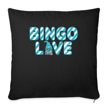 Bingo Love Women Men Funny Bingo - Sofa pillowcase 17,3'' x 17,3'' (45 x 45 cm) - black - Front