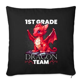 Enrollment Dragon Team First Class - Sofa pillowcase 17,3'' x 17,3'' (45 x 45 cm) - black - Front