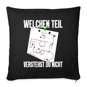Kunstflug Aresti Figuren Rc Pilot - Sofakissenbezug 45 x 45 cm - Schwarz - Vorne
