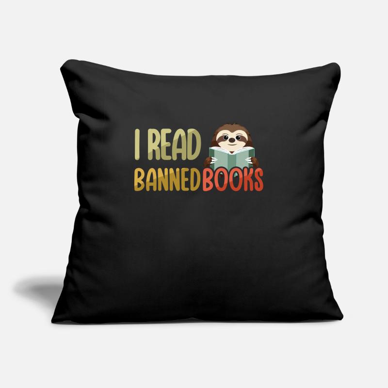 Read Banned Book Sloth Book Lover Reader Read Sofa pillowcase 17,3'' x 17,3'' (45 x 45 cm)