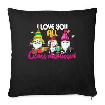 Gnomes Happy Summer Day Of School Class Love - Sofa pillowcase 17,3'' x 17,3'' (45 x 45 cm) - black - Front