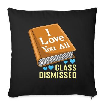 Book Happy Summer Day Of School Class Love - Sofa pillowcase 17,3'' x 17,3'' (45 x 45 cm) - black - Front
