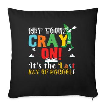 Color Happy Summer Day Of School Class Dismissed - Sofa pillowcase 17,3'' x 17,3'' (45 x 45 cm) - black - Front