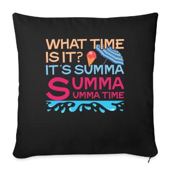 Day Of School Happy Last What Time Summer - Sofa pillowcase 17,3'' x 17,3'' (45 x 45 cm) - black - Front