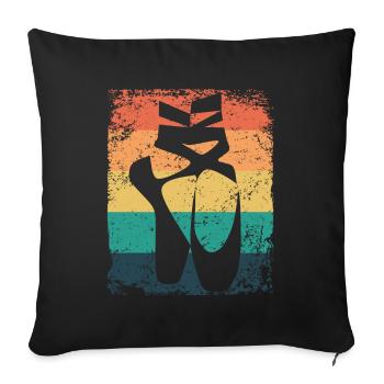 Ballet Shoes Vintage Woman Ballerina - Sofa pillowcase 17,3'' x 17,3'' (45 x 45 cm) - black - Front