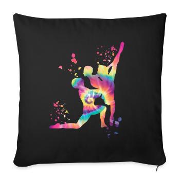 Ballett Tanz Paar Frau Ballerina - Sofakissenbezug 45 x 45 cm - Schwarz - Vorne