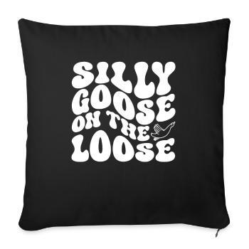 L’oie stupide en liberté - Housse de coussin décorative 45 x 45 cm - noir - Devant