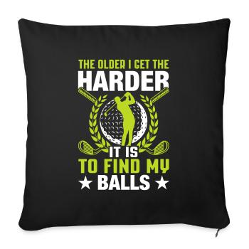 Jouer au golf, c’est vivre !- Swing the golf club - Housse de coussin décorative 45 x 45 cm - noir - Devant