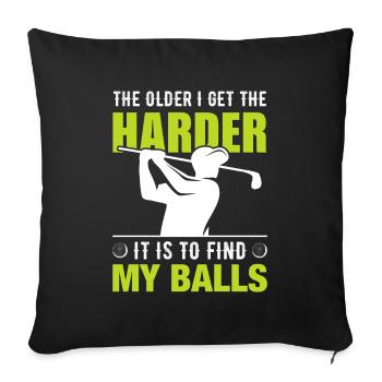 Jouer au golf, c’est vivre !- Swing the golf club - Housse de coussin décorative 45 x 45 cm - noir - Devant