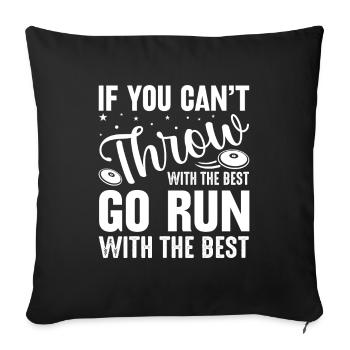 Les lanceurs sportifs n’ont pas de ligne d’arrivée - Housse de coussin décorative 45 x 45 cm - noir - Devant