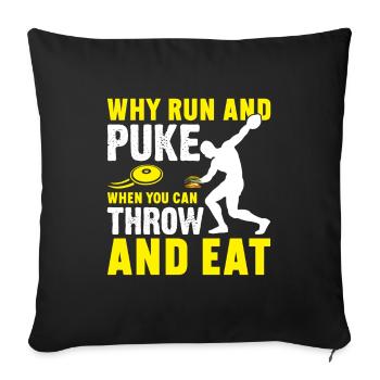Les lanceurs sportifs n’ont pas de ligne d’arrivée - Housse de coussin décorative 45 x 45 cm - noir - Devant