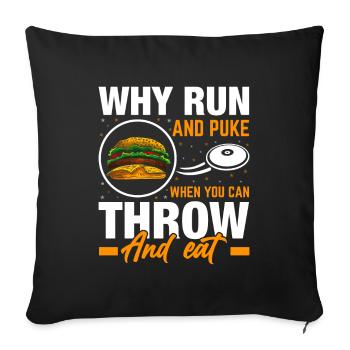 Les lanceurs sportifs n’ont pas de ligne d’arrivée - Housse de coussin décorative 45 x 45 cm - noir - Devant