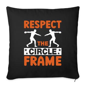 Discus throwing - with momentum to success - Sofa pillowcase 17,3'' x 17,3'' (45 x 45 cm) - black - Front