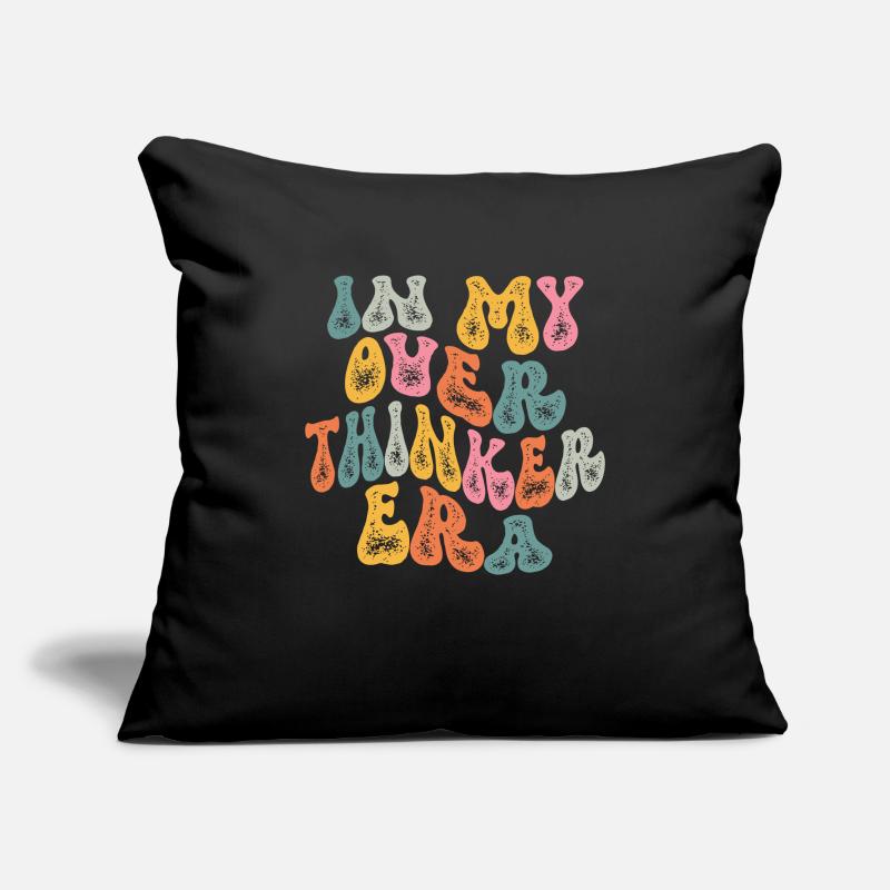 Dans mon ère Overthinker Overthink Groovy Housse de coussin décorative 45 x 45 cm