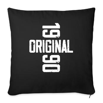 1990 Vintage Anniversaire Cadeau - Housse de coussin décorative 45 x 45 cm - noir - Devant