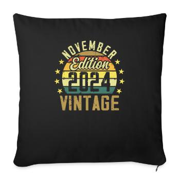 Les légendes sont nés en novembre 2024 - 2024 - Housse de coussin décorative 45 x 45 cm - noir - Devant