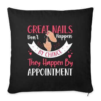 Les beaux ongles ne sont pas le fruit du hasard - Housse de coussin décorative 45 x 45 cm - noir - Devant