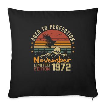 The legends were born in November 1972 - 1972 - Sofa pillowcase 17,3'' x 17,3'' (45 x 45 cm) - black - Front