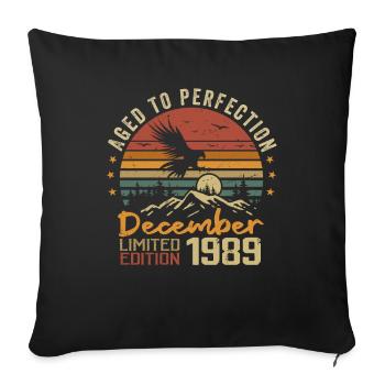 Les Légendes Sont Nées En Décembre 1989 - 1989 - Housse de coussin décorative 45 x 45 cm - noir - Devant