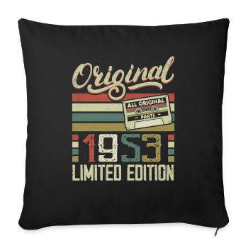 Vintage 1953 Retro Birthday Gift 1953 - Sofa pillowcase 17,3'' x 17,3'' (45 x 45 cm) - black - Front