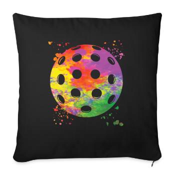 Pickleball Colorsplash Wiffleball Club - Housse de coussin décorative 45 x 45 cm - noir - Devant