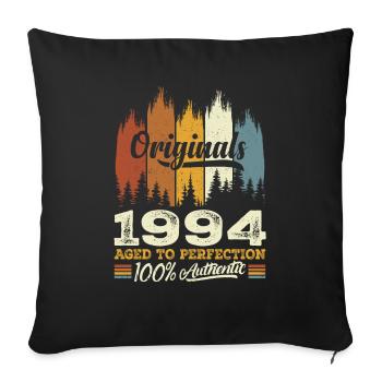 1994 Vintage Original 1994 Birthday Gift - Sofa pillowcase 17,3'' x 17,3'' (45 x 45 cm) - black - Front