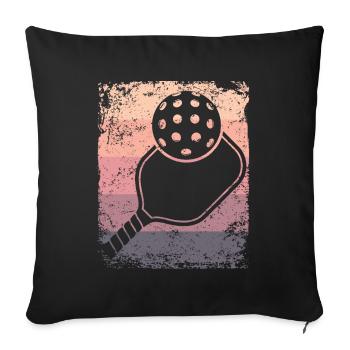 Wiffleball Club Retro Pickleball Team - Sofa pillowcase 17,3'' x 17,3'' (45 x 45 cm) - black - Front