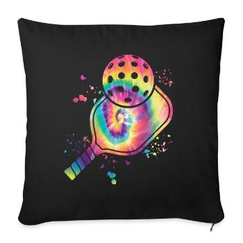 Équipe de pickleball du club Wiffleball - Housse de coussin décorative 45 x 45 cm - noir - Devant
