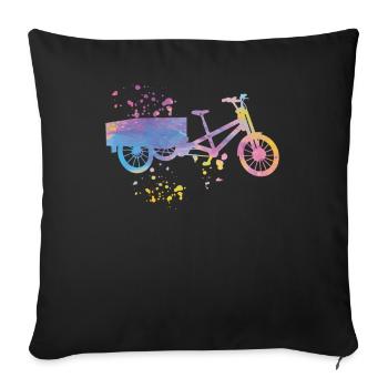 Heavy Duty Bike Cargo Bike Cargo Bike Cargo Bike - Sofa pillowcase 17,3'' x 17,3'' (45 x 45 cm) - black - Front