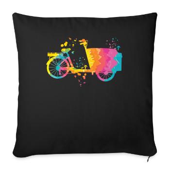 Heavy Duty Bike Cargo Bike Cargo Bike Cargo Bike - Sofa pillowcase 17,3'' x 17,3'' (45 x 45 cm) - black - Front