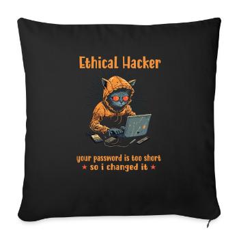 Ethical Cyber Security Ethical Hacking Analyst - Sofa pillowcase 17,3'' x 17,3'' (45 x 45 cm) - black - Front