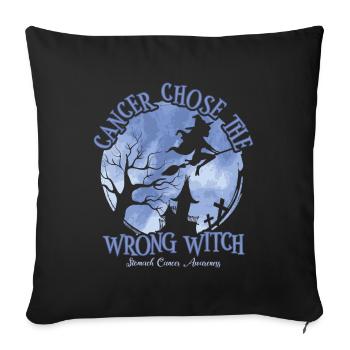 Cancer Sorcière Evergreen Cancer de l’estomac - Housse de coussin décorative 45 x 45 cm - noir - Devant