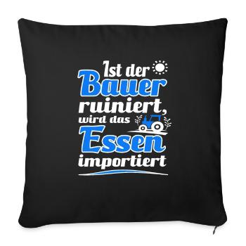 Landwirte Demonstration Agrar Bauern Demo Protest - Sofakissenbezug 45 x 45 cm - Schwarz - Vorne