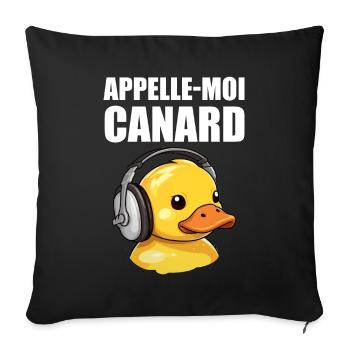 Appelle-moi Canard - Housse de coussin décorative 45 x 45 cm - noir - Devant